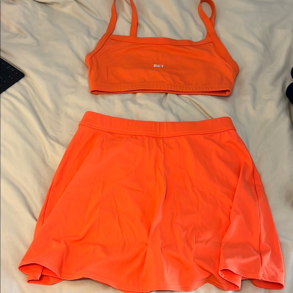 SET Active Orange A-Line Skirt